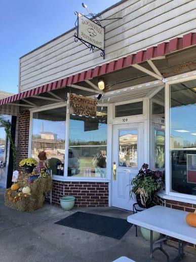 Historic Boonville Restaurant storefront on Main Street