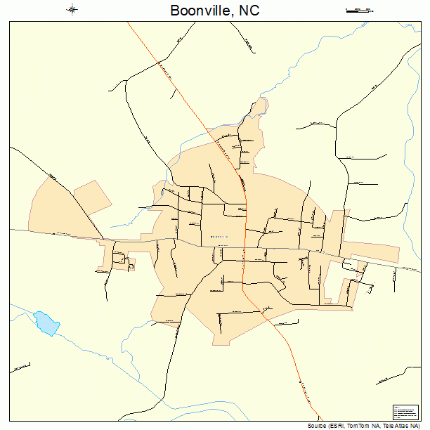 Map of Boonville, NC
